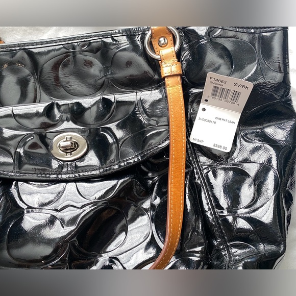 Coach patent leather tote large with matching wallet - Picture 2 of 16